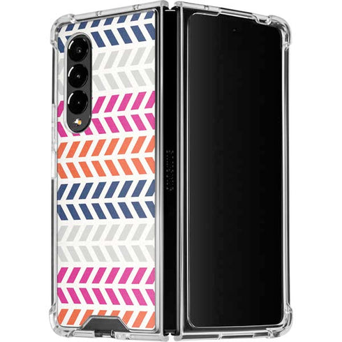 Striped Chevron Galaxy Z Fold4 5G Clear Case