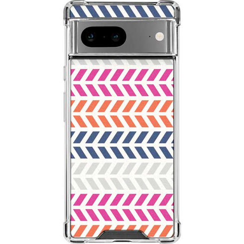 Striped Chevron Google Pixel 8 Clear Case