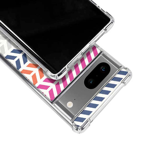 Striped Chevron Google Pixel 8 Clear Case