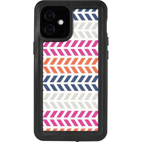 Striped Chevron iPhone 12 Mini Waterproof Case