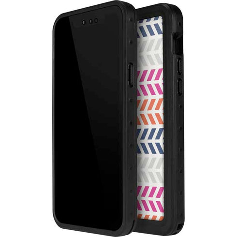Striped Chevron iPhone 12 Mini Waterproof Case