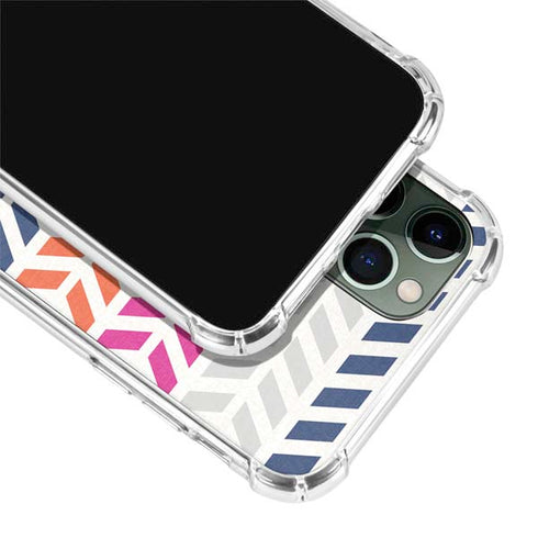 Striped Chevron iPhone 12 Pro Max Clear Case
