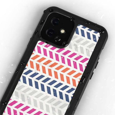 Striped Chevron iPhone 12 Waterproof Case