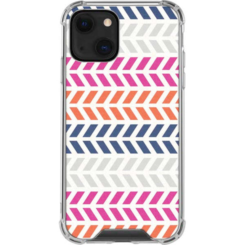 Striped Chevron iPhone 13 Clear Case