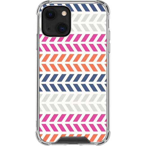 Striped Chevron iPhone 13 Mini Clear Case