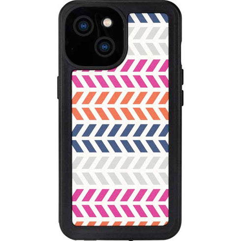 Striped Chevron iPhone 13 Mini Waterproof Case
