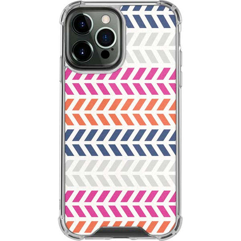 Striped Chevron iPhone 13 Pro Max Clear Case