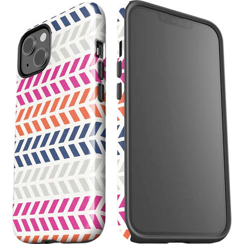 Striped Chevron iPhone 14 Plus Impact Case