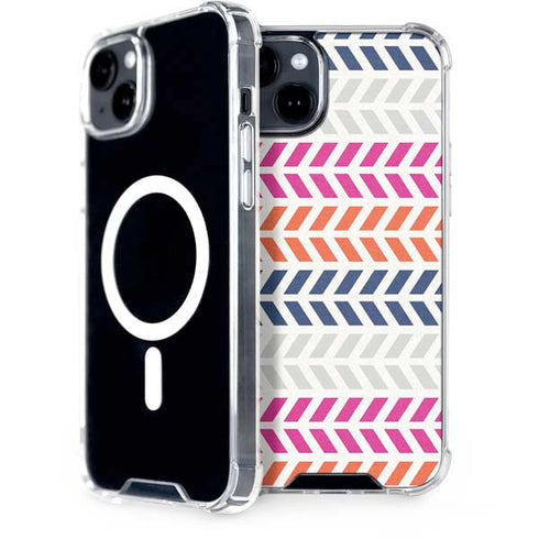 Striped Chevron iPhone 15 Plus MagSafe Case