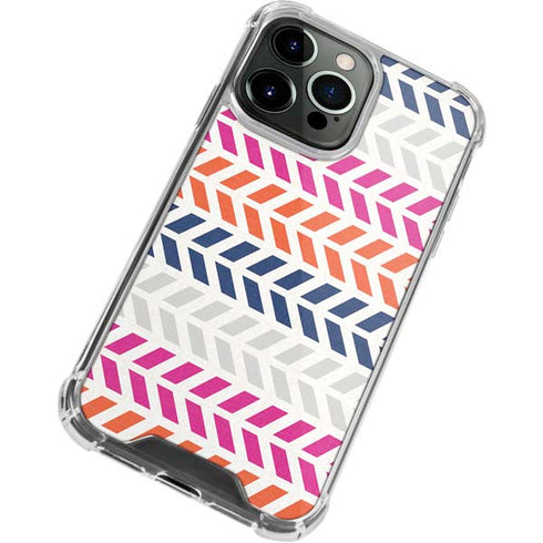 Striped Chevron iPhone 15 Pro Clear Case