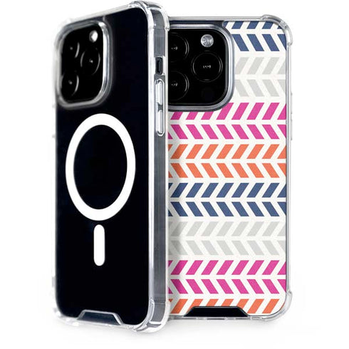 Striped Chevron iPhone 14 Pro MagSafe Case