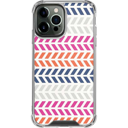 Striped Chevron iPhone 15 Pro Max Clear Case