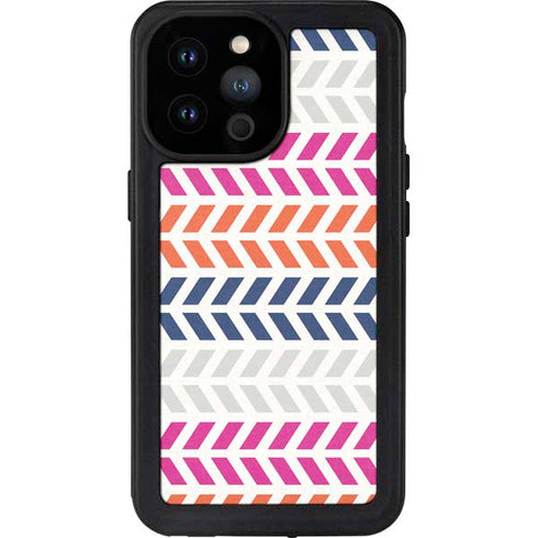 Striped Chevron iPhone 14 Pro Max Waterproof Case