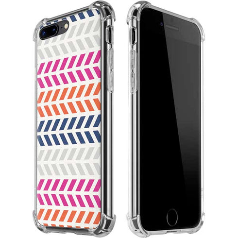 Striped Chevron iPhone 7/8 Plus Clear Case