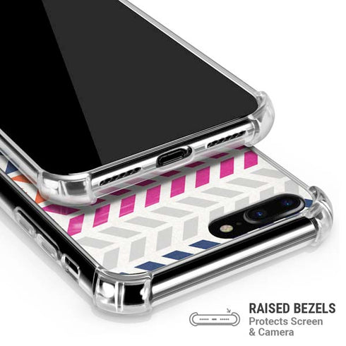 Striped Chevron iPhone 7/8 Plus Clear Case