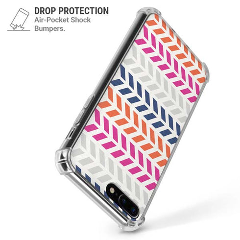 Striped Chevron iPhone 7/8 Plus Clear Case