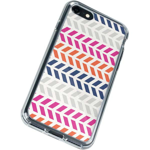 Striped Chevron iPhone SE (2nd & 3rd Gen) Clear Case