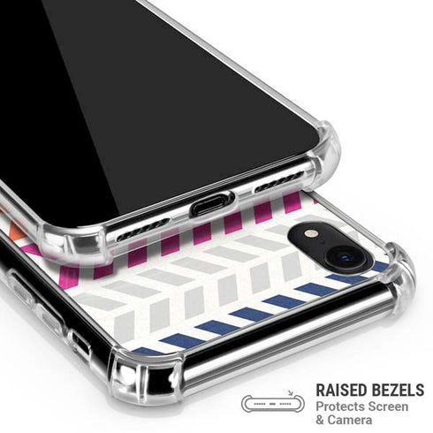 Striped Chevron iPhone XR Clear Case