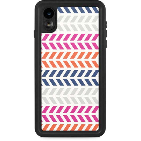 Striped Chevron iPhone XR Waterproof Case