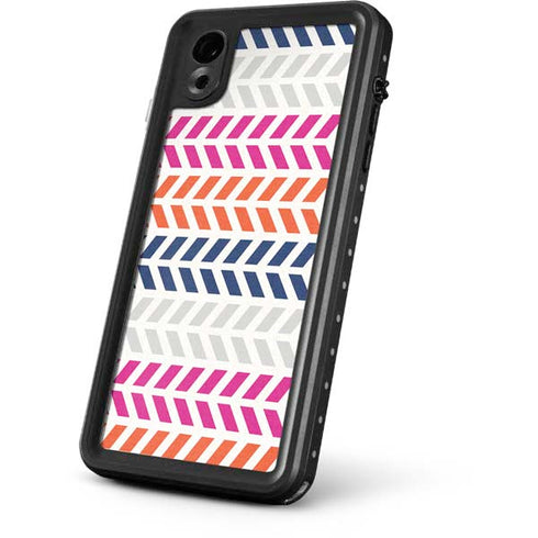 Striped Chevron iPhone XR Waterproof Case