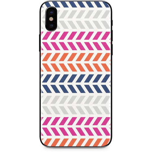 Striped Chevron iPhone XS Skin