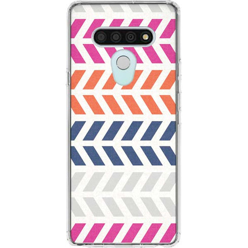 Striped Chevron LG Stylo 6 Clear Case
