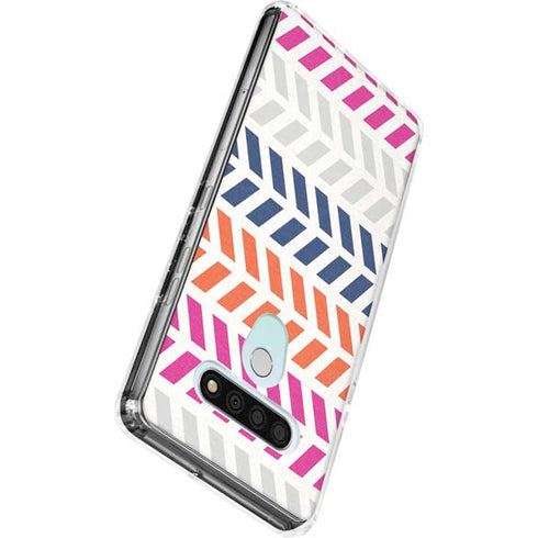 Striped Chevron LG Stylo 6 Clear Case