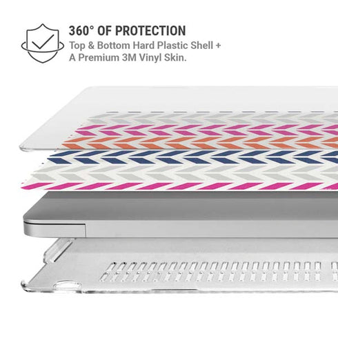 Striped Chevron MacBook Pro 15in (2016-19) Case plus Skin