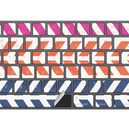 Striped Chevron Magic Keyboard with Numeric Keypad Skin