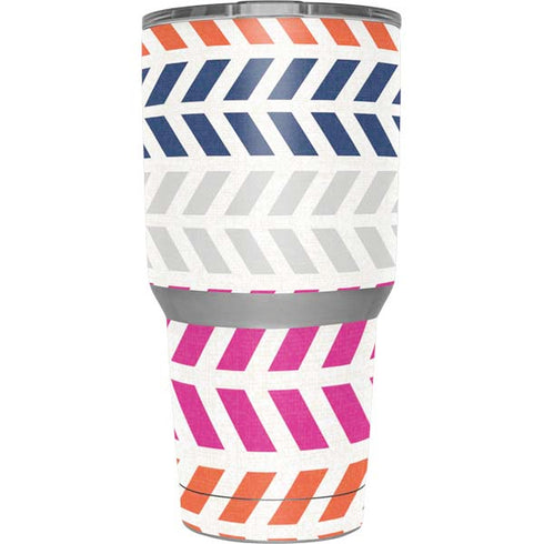 Striped Chevron Yeti 30oz Rambler Tumbler Skin
