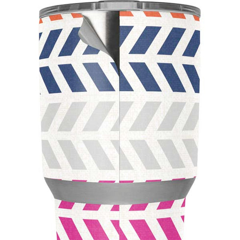 Striped Chevron Yeti 30oz Rambler Tumbler Skin