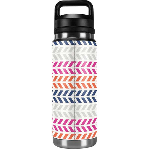 Striped Chevron YETI Rambler 26oz Bottle Skin