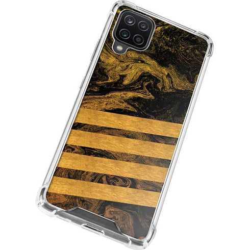 Striped Marble Galaxy A12 Clear Case