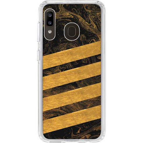 Striped Marble Galaxy A20 Clear Case