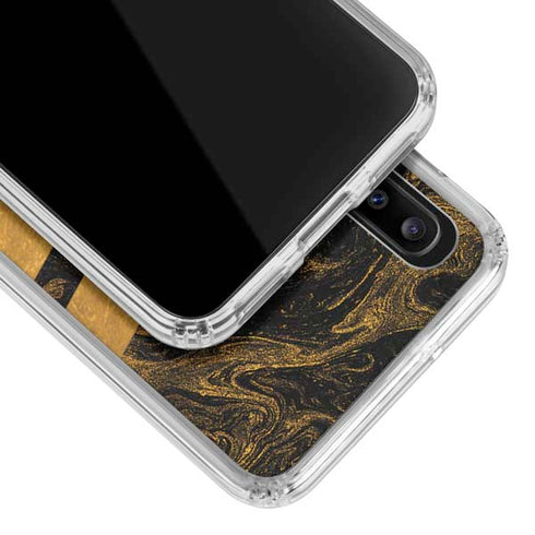 Striped Marble Galaxy A20 Clear Case