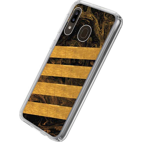 Striped Marble Galaxy A20 Clear Case