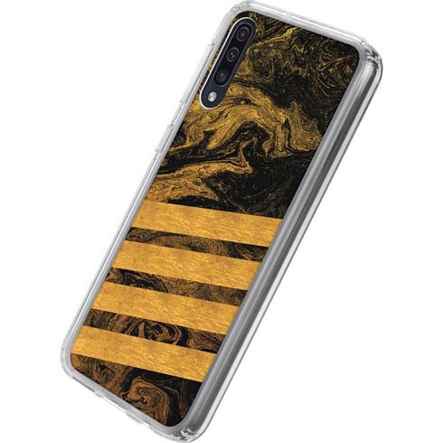 Striped Marble Galaxy A50 Clear Case