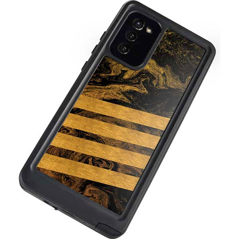 Striped Marble Galaxy Note20 5G Waterproof Case