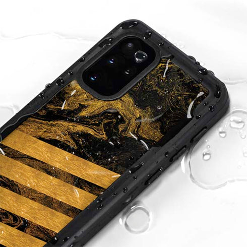 Striped Marble Galaxy S20 Plus Waterproof Case