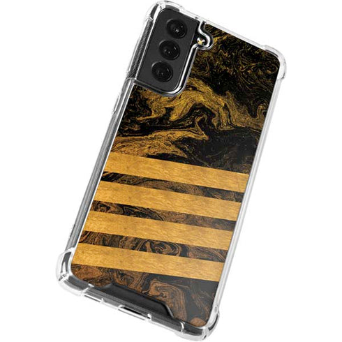 Striped Marble Galaxy S21 FE Clear Case