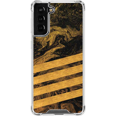 Striped Marble Galaxy S22 Plus Clear Case