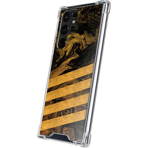 Striped Marble Galaxy S22 Ultra Clear Case