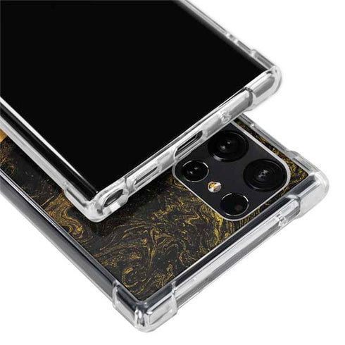 Striped Marble Galaxy S22 Ultra Clear Case