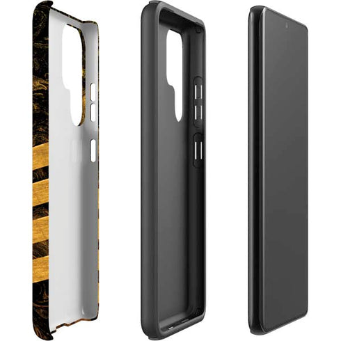 Striped Marble Galaxy S22 Ultra Pro Case