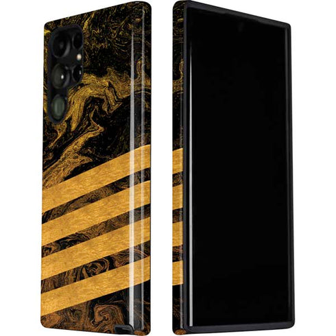 Striped Marble Galaxy S22 Ultra Pro Case