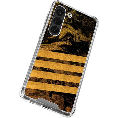 Striped Marble Galaxy S23 Clear Case