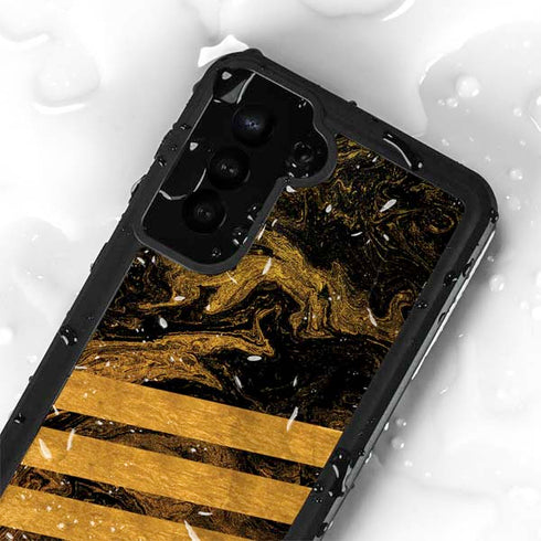 Striped Marble Galaxy S23 Plus Waterproof Case