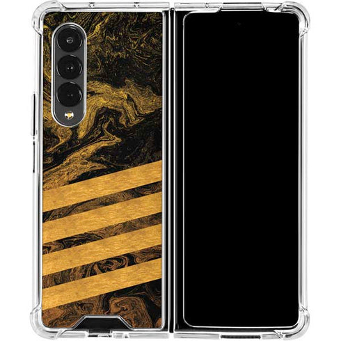 Striped Marble Galaxy Z Fold4 5G Clear Case