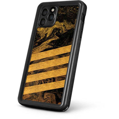 Striped Marble iPhone 11 Pro Max Waterproof Case