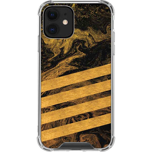 Striped Marble iPhone 12 Clear Case